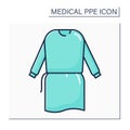 Isolation gown color icon