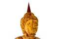 Isolation of head buddha carving Royalty Free Stock Photo