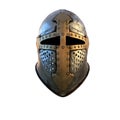 Isolation Helmet Medieval Suit Of Armour On A White Background 3d illustration Royalty Free Stock Photo