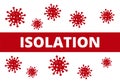 Isolation Poster Banner. Novel Coronavirus Covid 19 NCoV - Vector