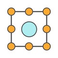 Isolation symbol color icon