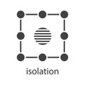 Isolation symbol glyph icon