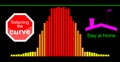 I stay at home. Social immobilization, coronavirus. Distancing. Illustration of a house silhouette and stop sign. Virus.