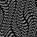 ISOLATION word warped, distorted, repeated, and arranged into seamless pattern background