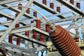 Isolator on the transformer in a cubicle Royalty Free Stock Photo