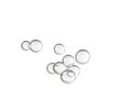Light gray bubbles isolated over white Royalty Free Stock Photo
