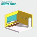 Isomatric coffee shop Royalty Free Stock Photo