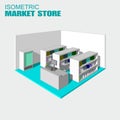 Isomatric market shop Royalty Free Stock Photo