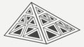 Isometric Abstract Geometric Pyramid Design, vector design Generative AI Royalty Free Stock Photo