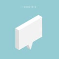 Isometric Abstract speech bubble . Vector illustration