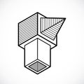 Isometric abstract vector shape Royalty Free Stock Photo