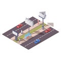 Isometric Advertising Constructions Composition