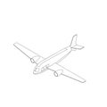 Isometric airplane icon