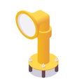 Isometric airport landing lights for landing in yellow color