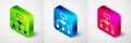 Isometric Algorithm icon isolated on grey background. Algorithm symbol design from Artificial Intelligence collection