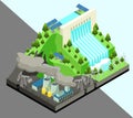 Isometric Alternative Energy Production Concept