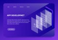 Isometric App Development Landing Page