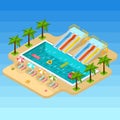 Isometric Aqua Park Composition