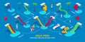 Isometric Aqua Park Infographics