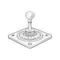 Isometric Arcade Joystick Controller Isolated on White Background Royalty Free Stock Photo