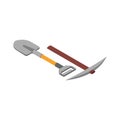 Isometric Archeology Shovel Composition Royalty Free Stock Photo