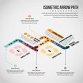 Isometric Arrow Path Infographic