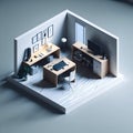 Elegant Realism Showcasing Industries with 3D Realistic Rendering and Modern Minimalism in Isometric Art Style