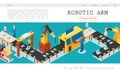 Isometric Automated Factory Web Page Template