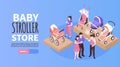 Isometric Baby Carriage Store