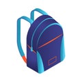 Isometric Backpack Graduation Composition