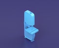 Isometric bandsaw machine on blue background, single color workshop tool, 3d rendering