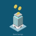 Isometric Bank Savings security money building Fla