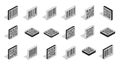 Isometric Barcode and QR Code Collection Royalty Free Stock Photo