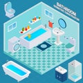 Isometric Bathroom Interior