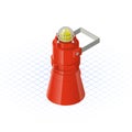 Isometric Beacon with Loudspeaker Alarm Horn Sounder a Safety Equipment Royalty Free Stock Photo