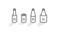 Isometric beer bottles