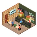 Isometric Beer Shop Royalty Free Stock Photo