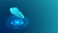Isometric big data flow processing concept, cloud database. Abstract technology background