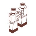 Line Binoculars Isometric Icon Royalty Free Stock Photo