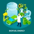 Isometric biofuel energy composition template Royalty Free Stock Photo