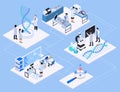 Isometric Biotechnology Platforms Composition Royalty Free Stock Photo