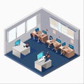 Modern Tech Office Isometric Illustration Royalty Free Stock Photo