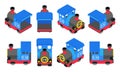 Isometric Blue Train