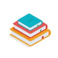 Isometric books icon. Vector illustration