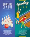Isometric Bowling Game Vertical Banners
