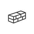 Isometric Brick Wall Section, Construction Element, Architectural Detail Royalty Free Stock Photo