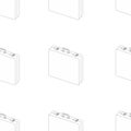 Isometric Briefcase linear seamless pattern