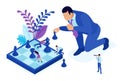 Isometric Big Business Chess Game, Growth Strategy