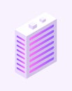 Isometric build. City object. House in 3d style. Vector illustration concept