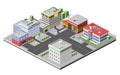 Isometric Buildings Concept vector design illustration Royalty Free Stock Photo